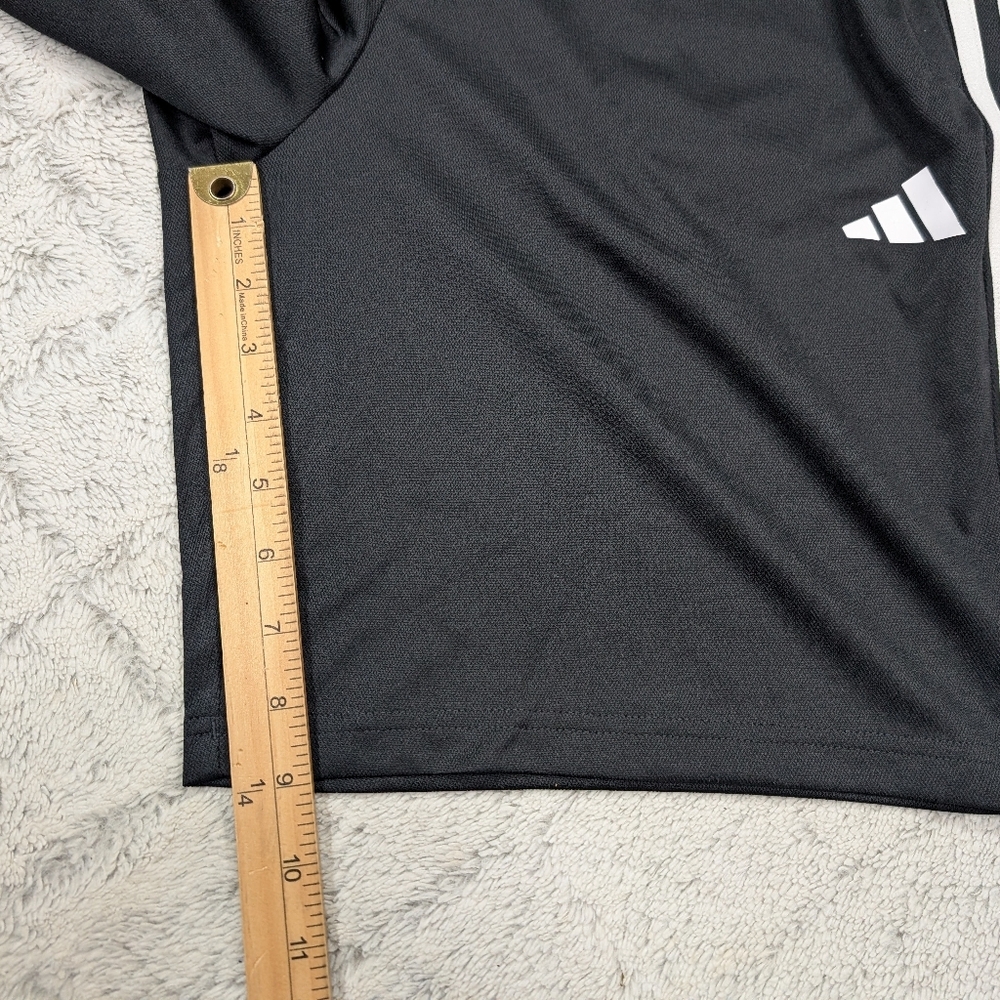 Adidas Shorts Mens L Black White Train Essentials Pique 3 Stripes Training - Picture 6 of 8